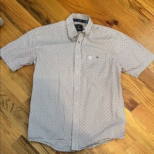 George Strait Wrangler Patterned Short Sleeve Shirt